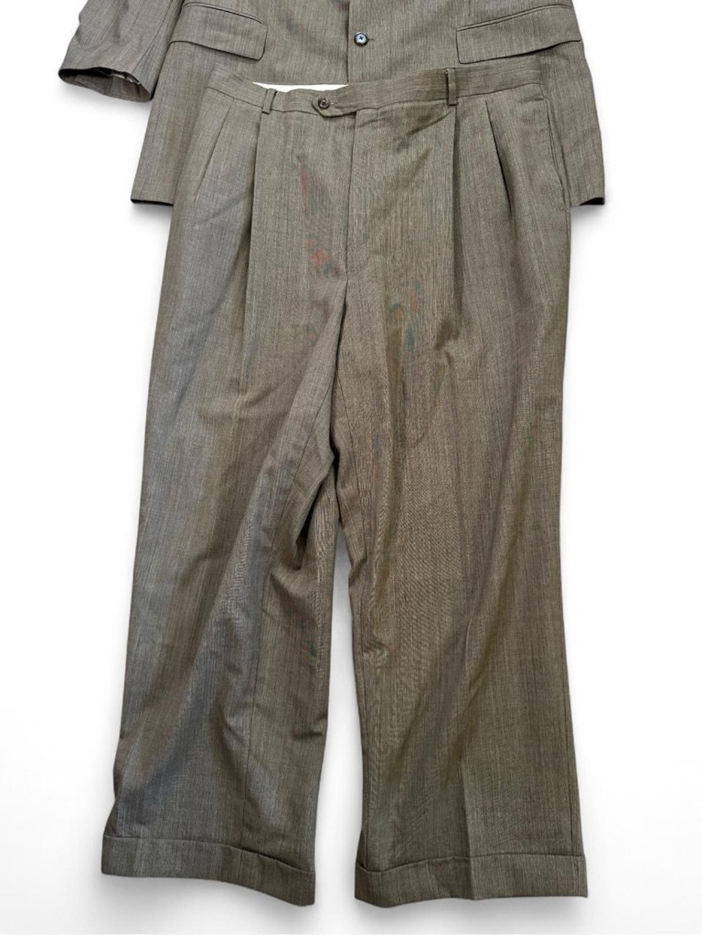 Kountz & Rider Shadyside Men’s 100% Worsted Wool Tessuto 2-Piece Suit 46L - Picture 6 of 7